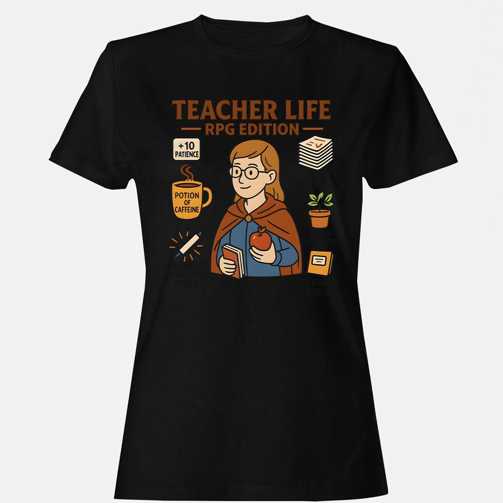 Teacher Life RPG Edition Women's T-Shirt - Black - 16