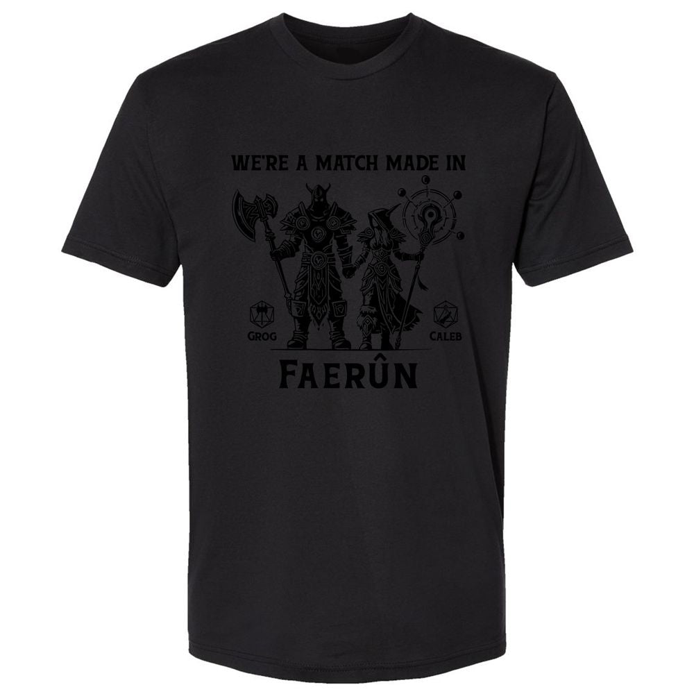 Custom DnD Class Couple Premium Unisex T-Shirt - Black - 16