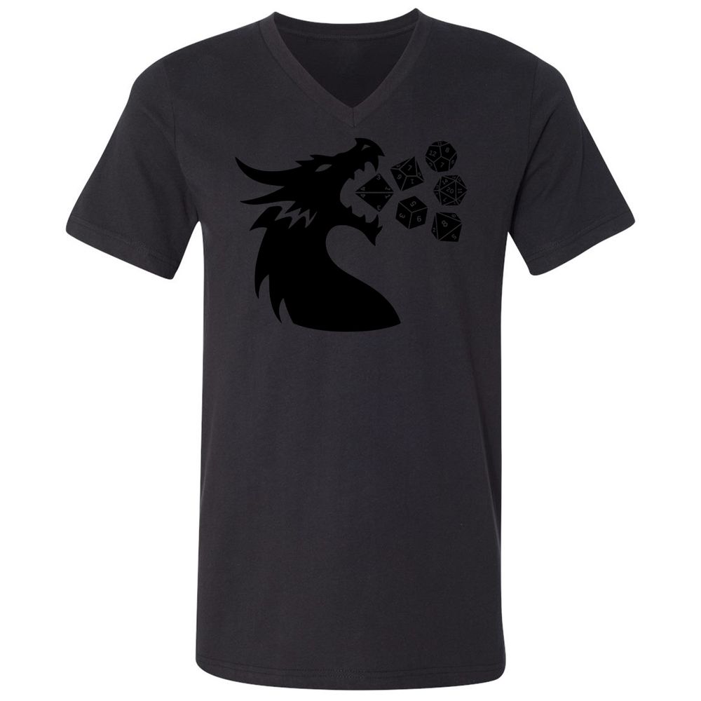 Pac And Dragon Unisex V-Neck T-Shirt - Black - 16