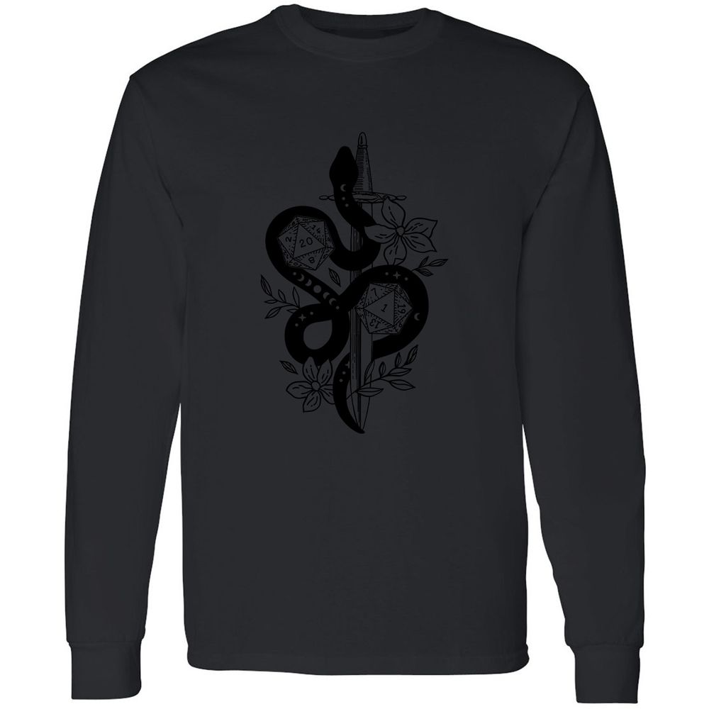 D20 Snake and Sword - Black - 16