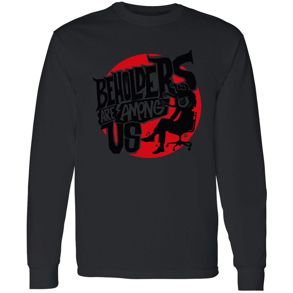 Beholders Are Among Us Long Sleeve T-Shirt - Black - 16