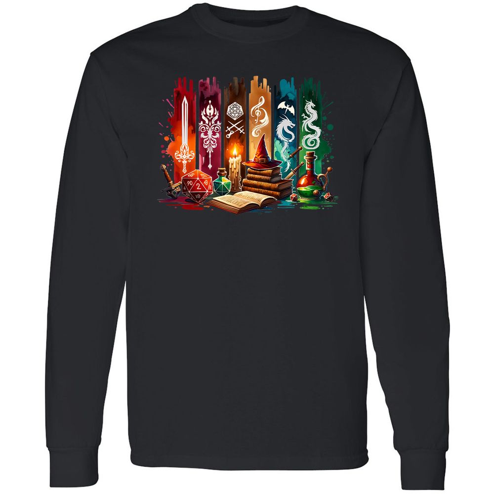 DnD Classes Long Sleeve T-Shirt - Black - 16