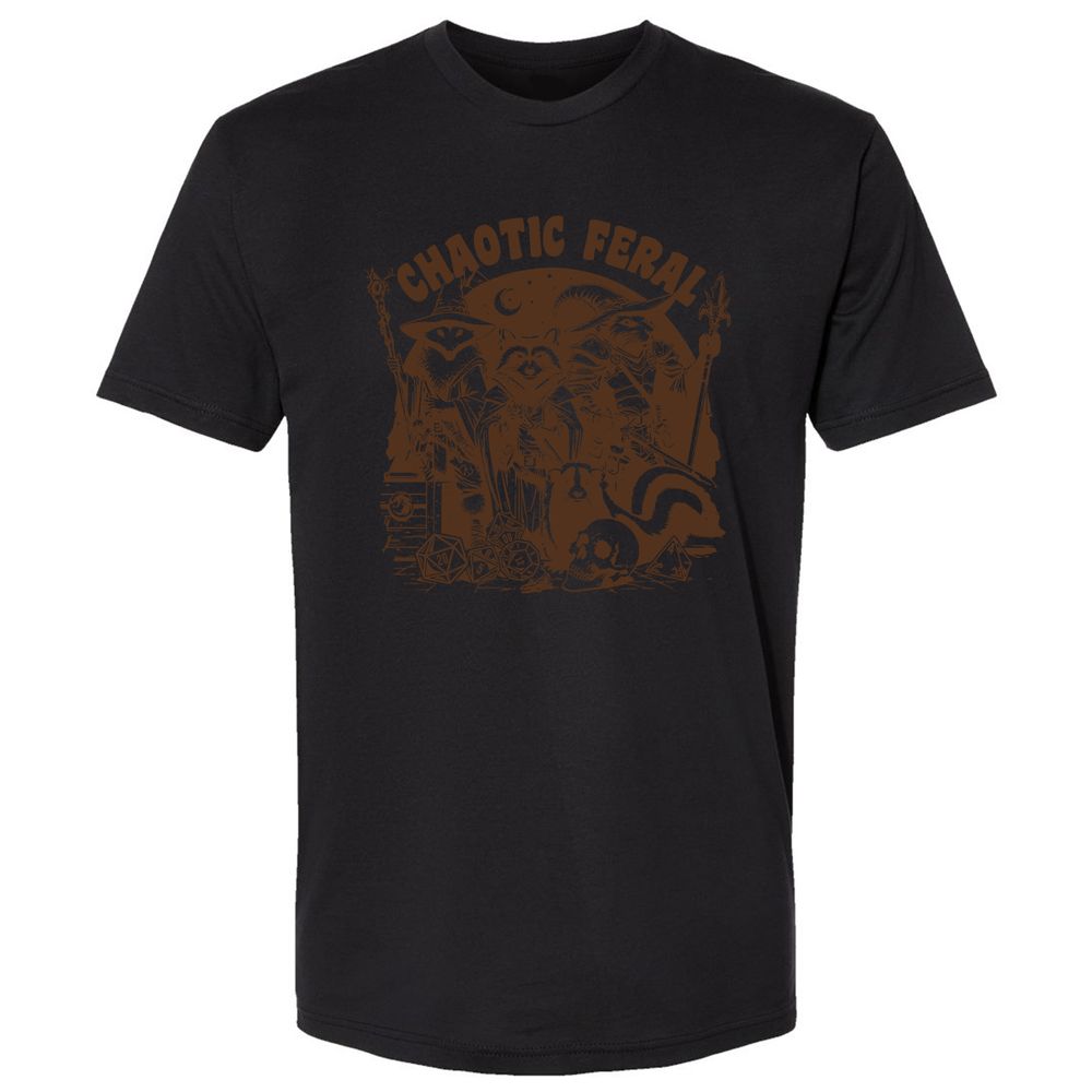 DND Inspired Raccoon Opossum Chaotic Feral - Black - 16
