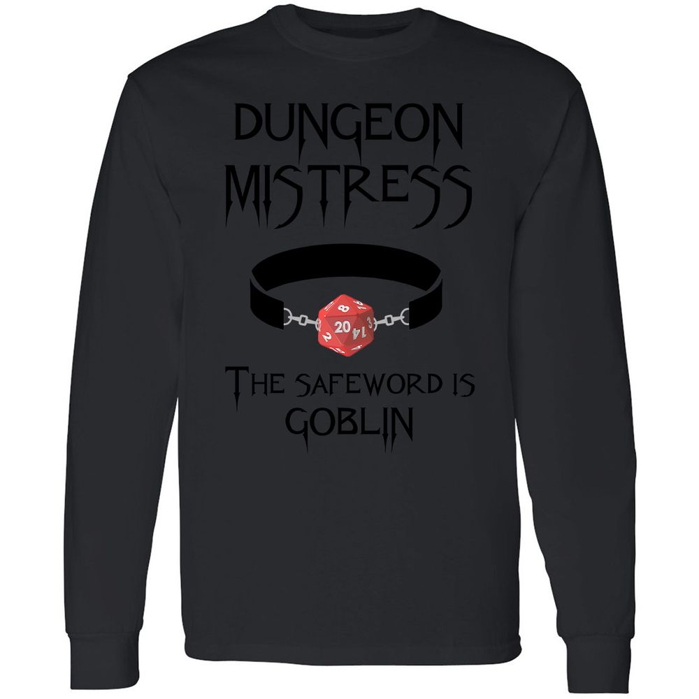 Dungeon Mistress Long Sleeve T-Shirt - Black - 16
