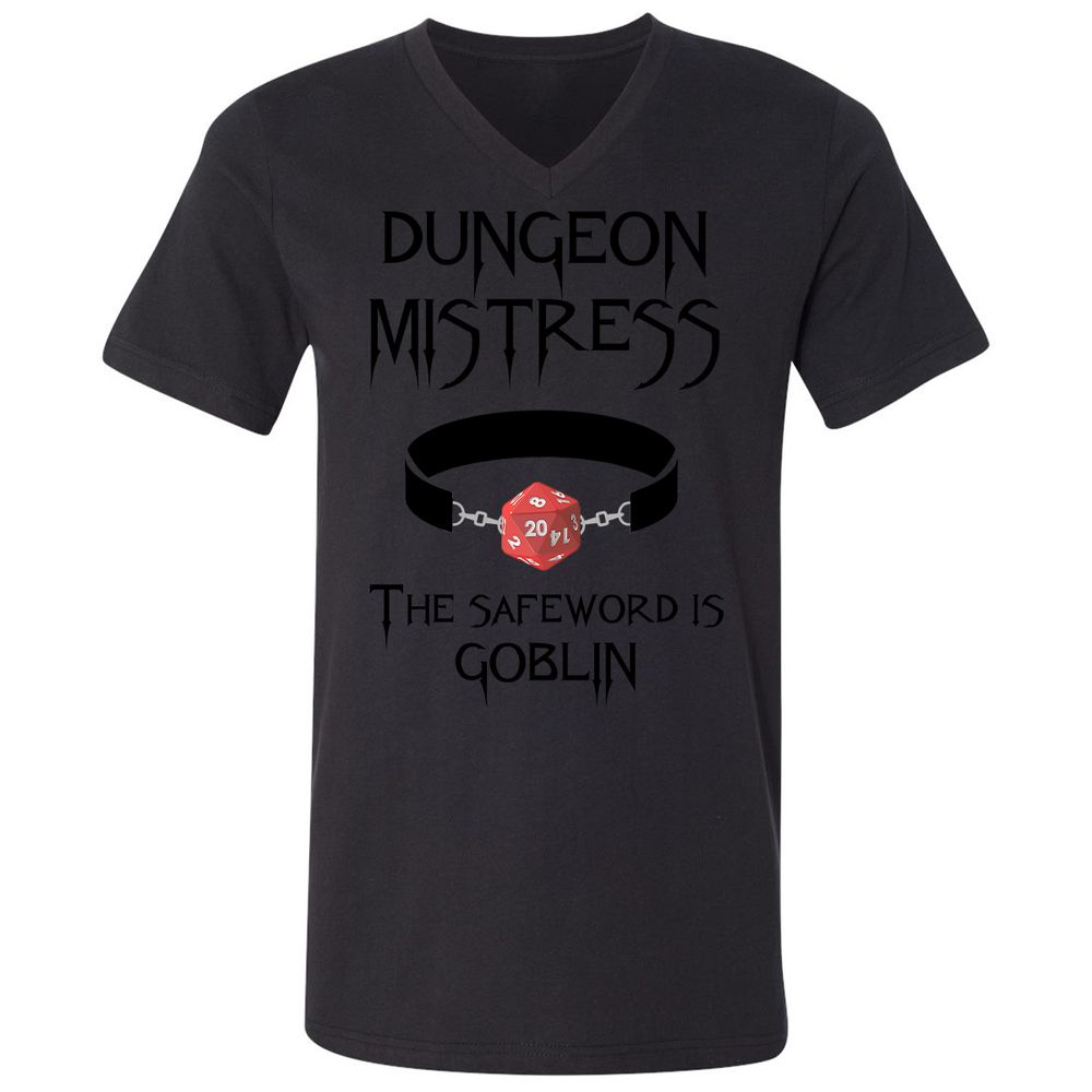 Dungeon Mistress Unisex V-Neck T-Shirt - Black - 16