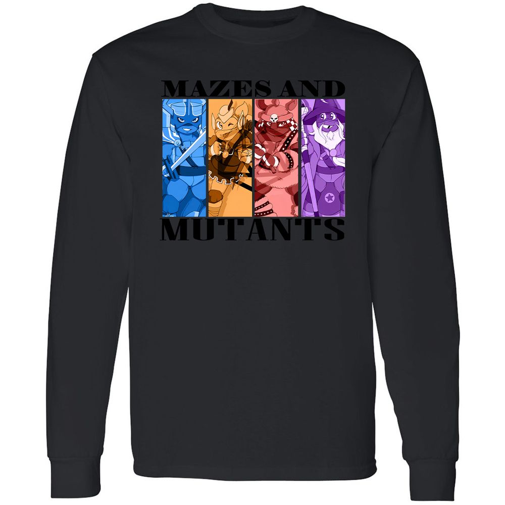 Mazes & Mutants Long Sleeve T-Shirt - Black - 16