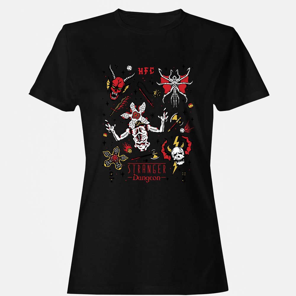 STRANGER DUNGEON Women's T-Shirt - Black - 16