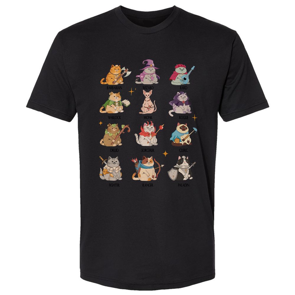 Dungeons And Cats Premium Unisex T-Shirt - Black - 16