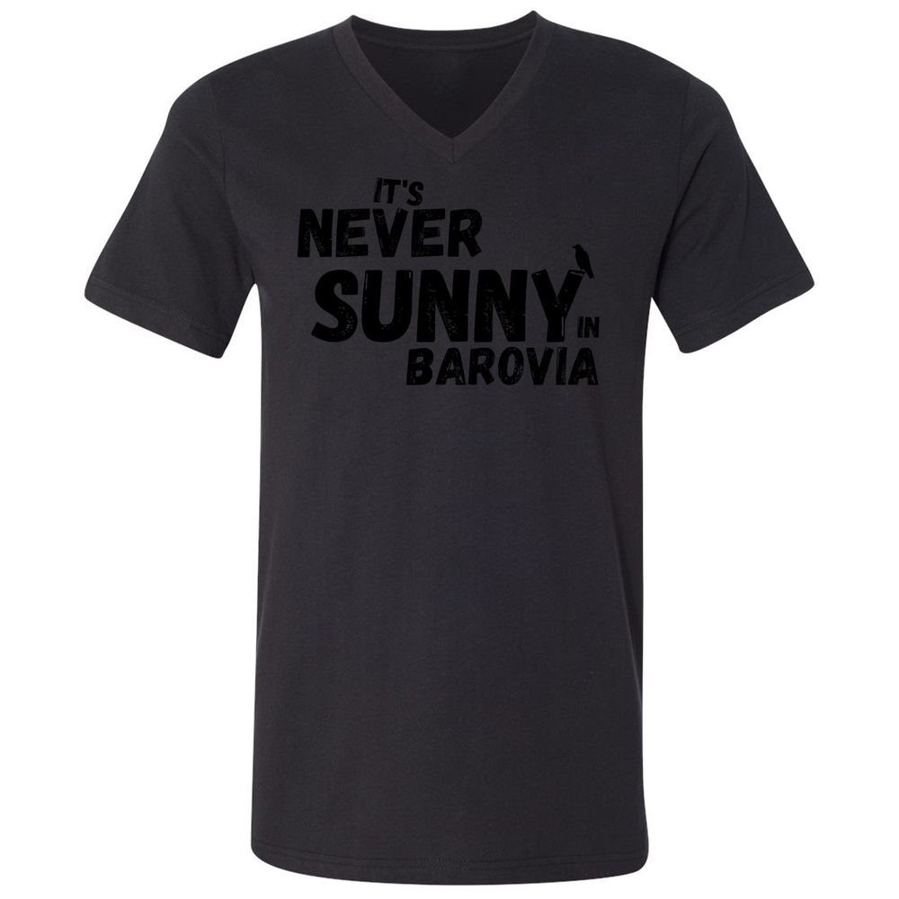 It's Never Sunny In Barovia Unisex V-Neck T-Shirt - Black - 16