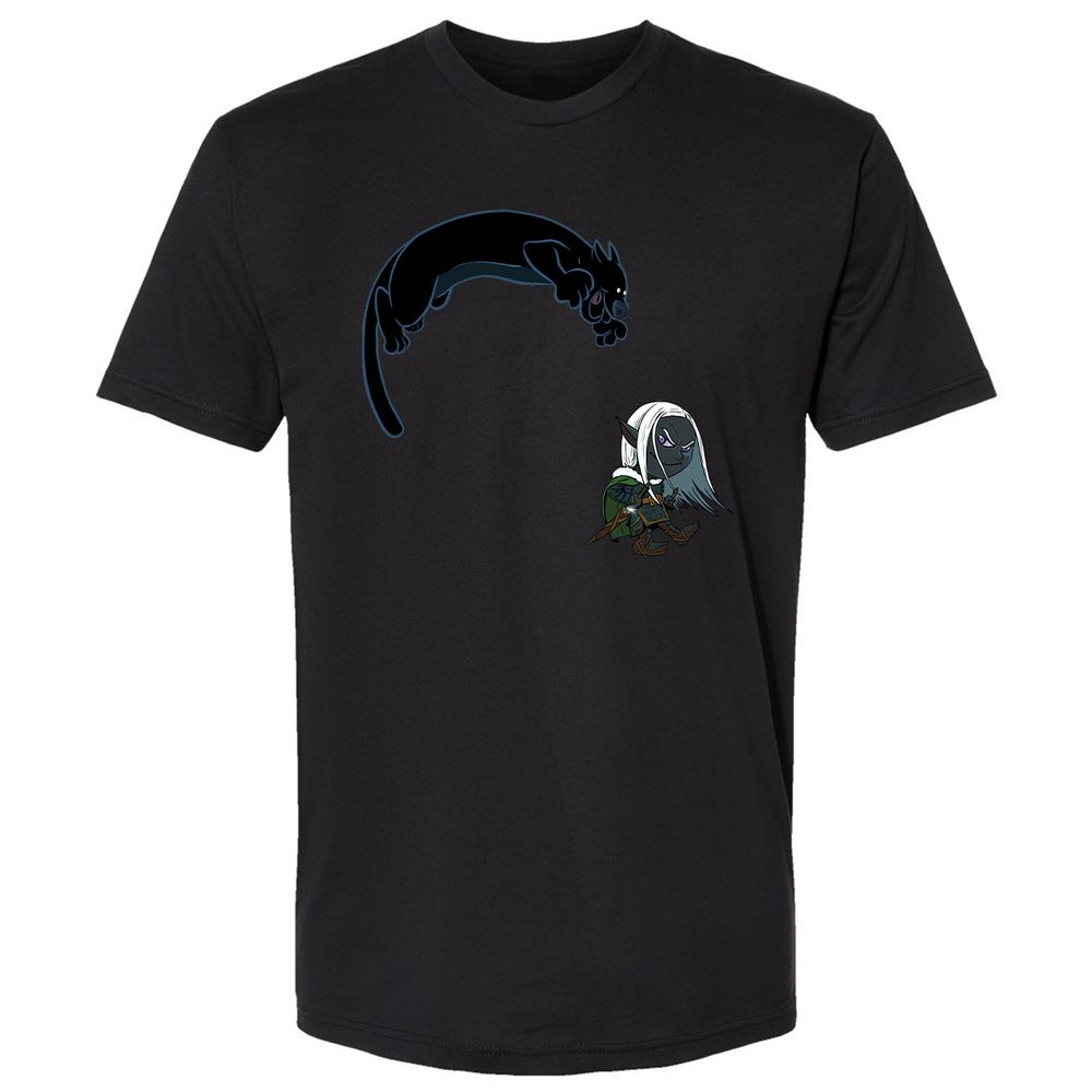 Drizzt And Guenhwyvar Premium Unisex T-Shirt - Black - 16