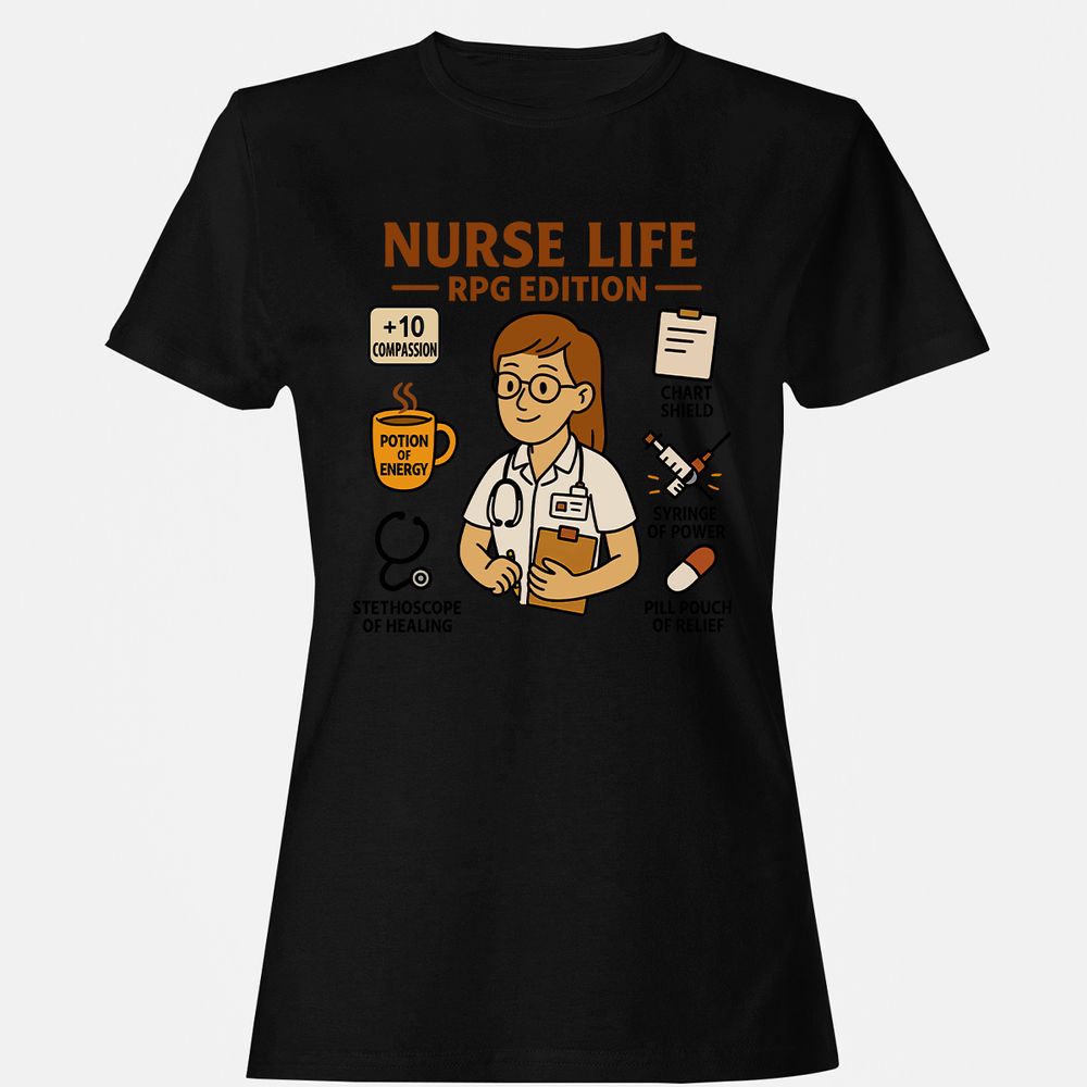 Nurse Life RPG Edition Women's T-Shirt - Black - 16
