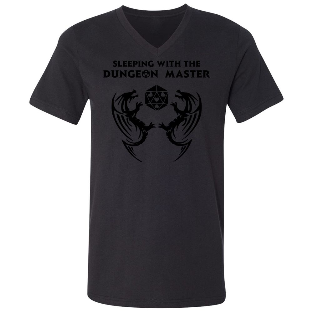 Sleeping With The DM Unisex V-Neck T-Shirt - Black - 16