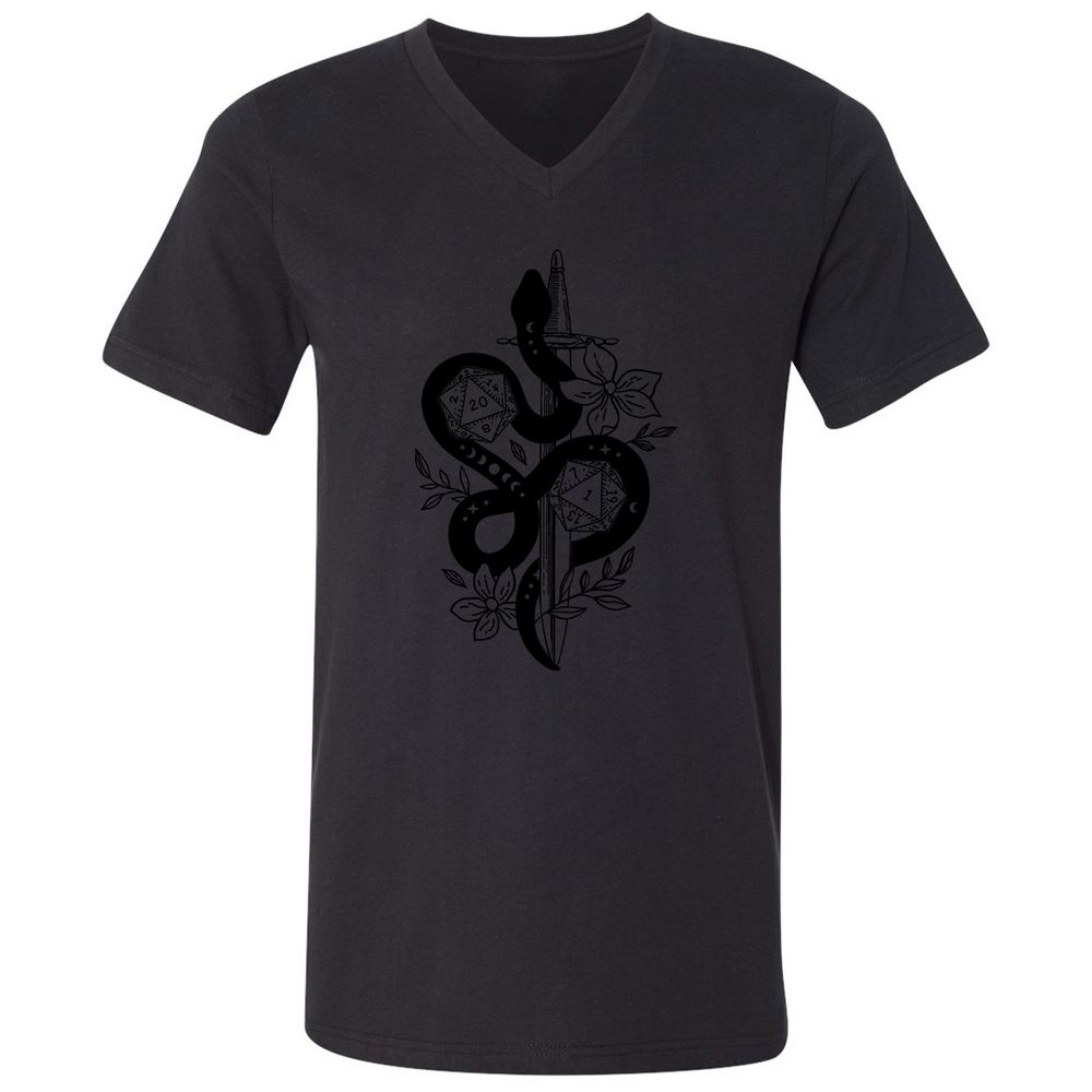 D20 Snake and Sword - Black - 16