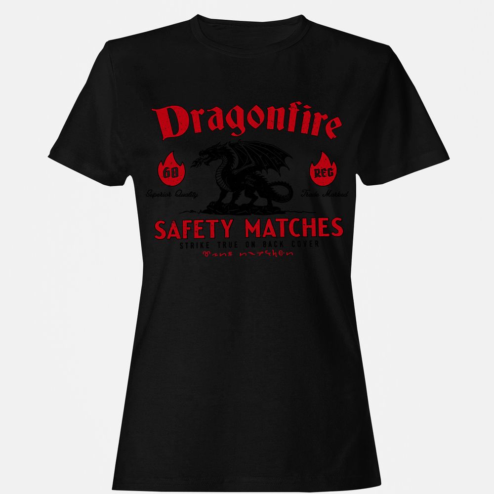 Dragonfire Women's T-Shirt - Black - 16