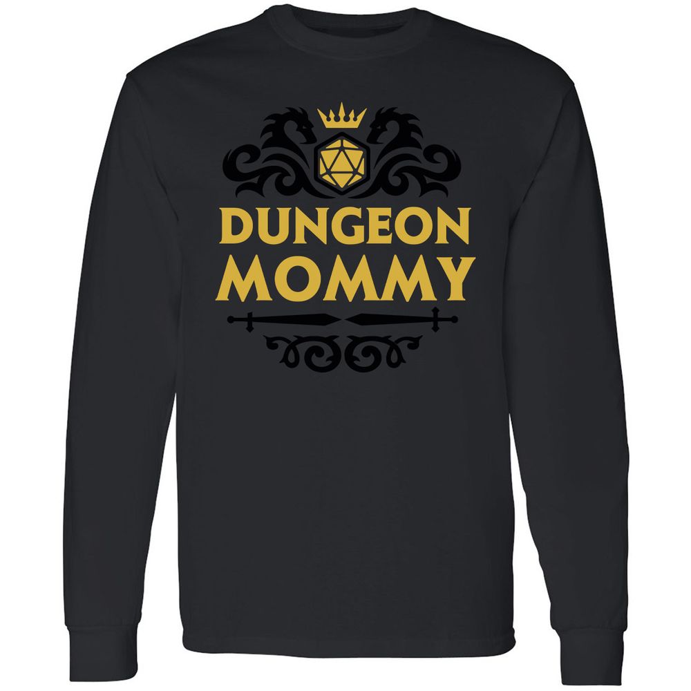 Dungeon Mommy Long Sleeve T-Shirt - Black - 16
