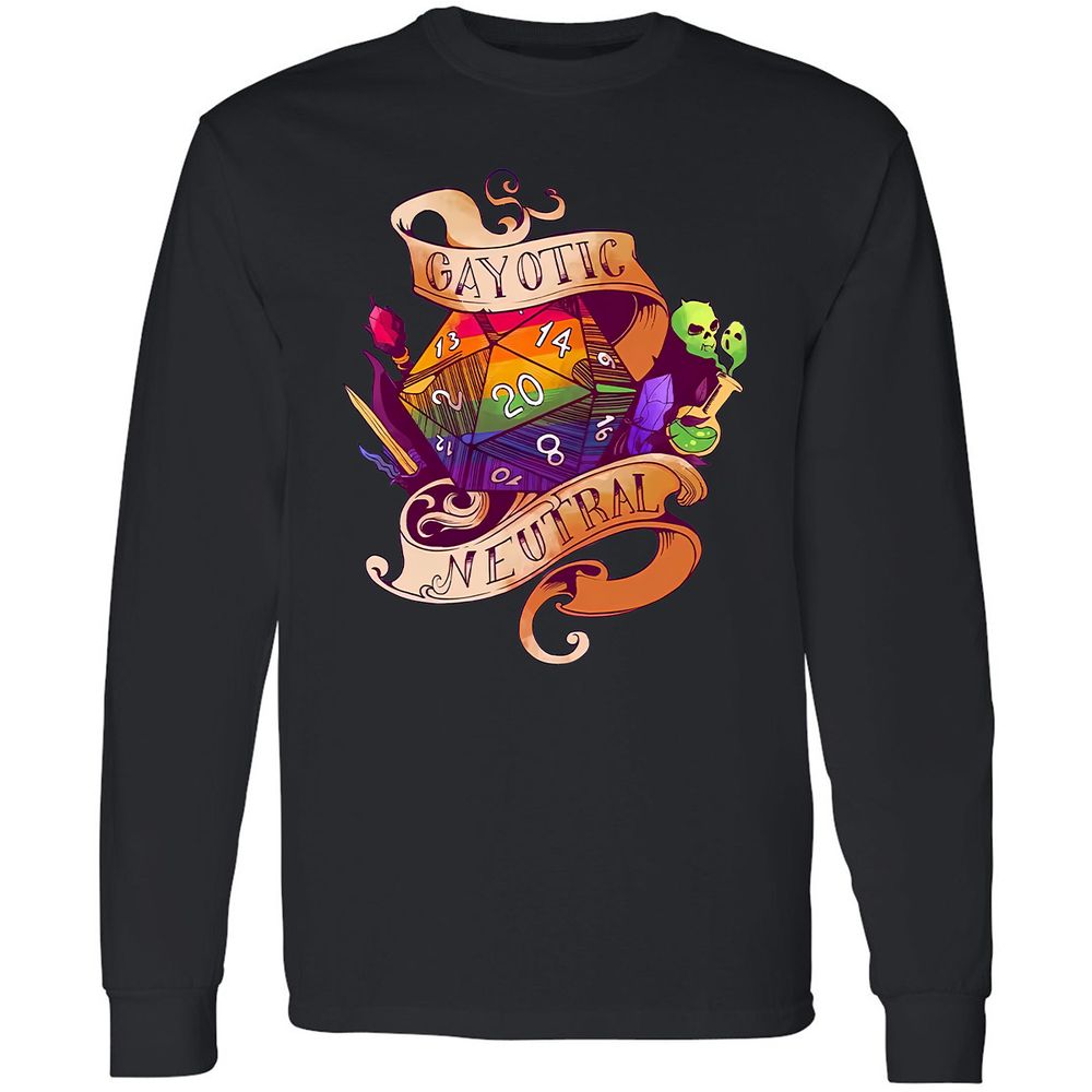 Gayotic Neutral Long Sleeve T-Shirt - Black - 16