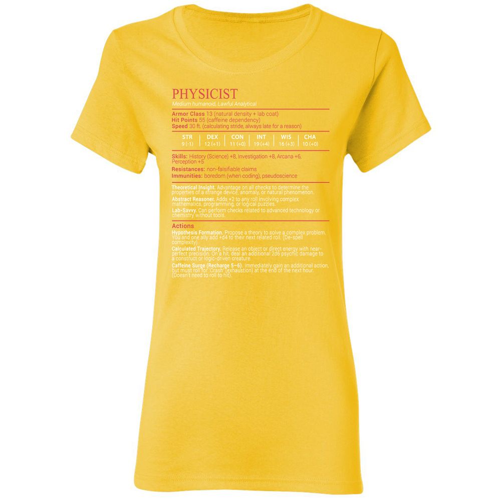 Physicist Stats Block - Daisy - 16