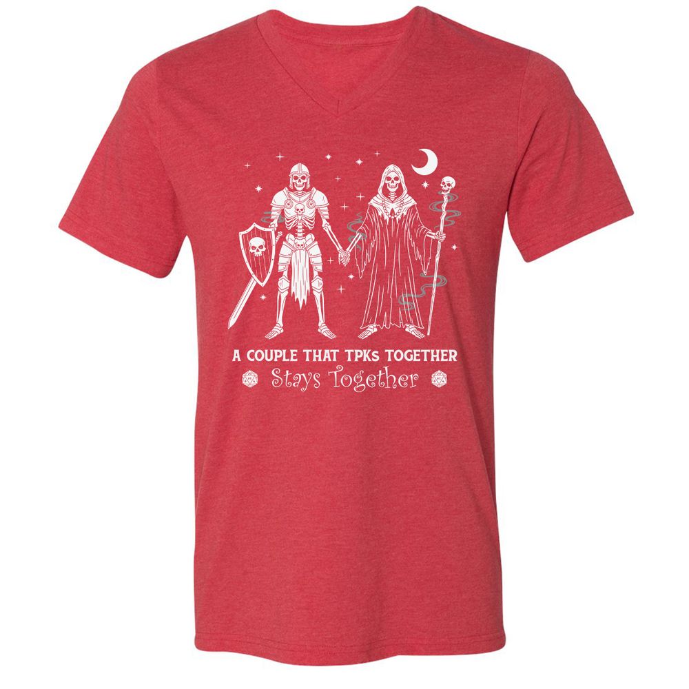 TPK Love – Skeleton Couple - Heather Red - 16