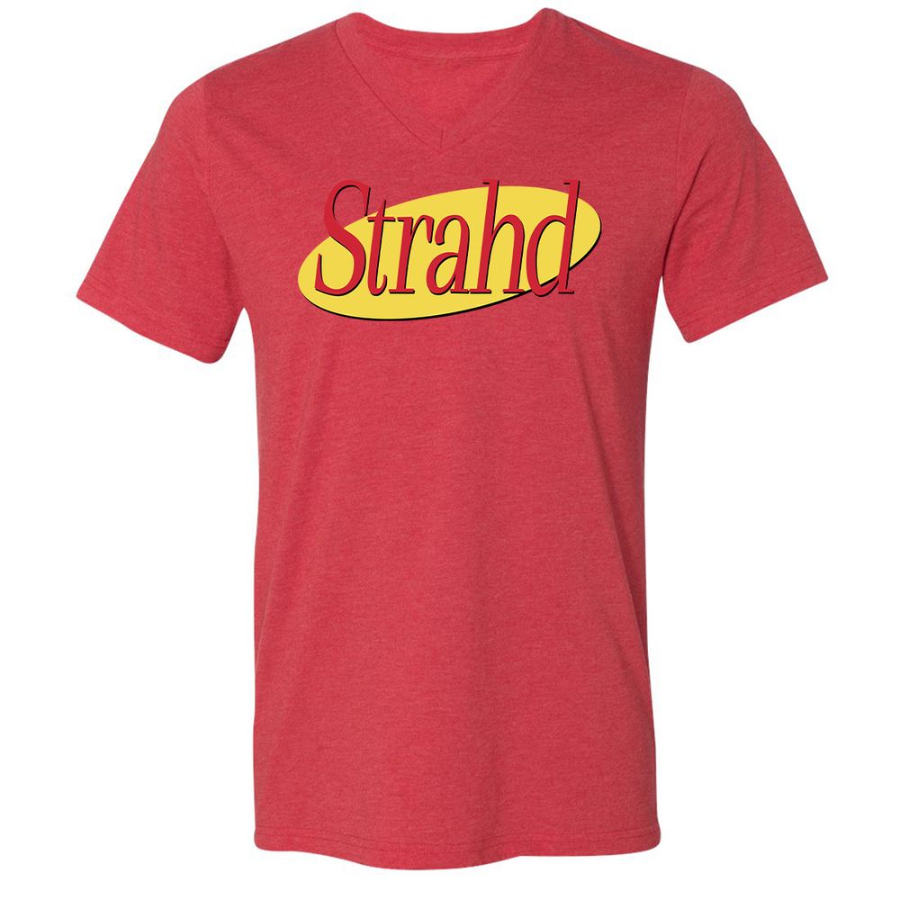 Strahd Unisex V-Neck T-Shirt - Heather Red - 16