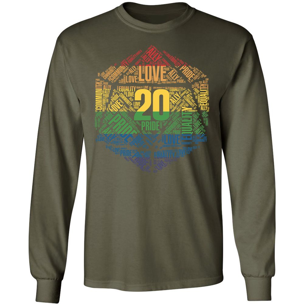 D20 Pride Long Sleeve T-Shirt - Military Green - 16