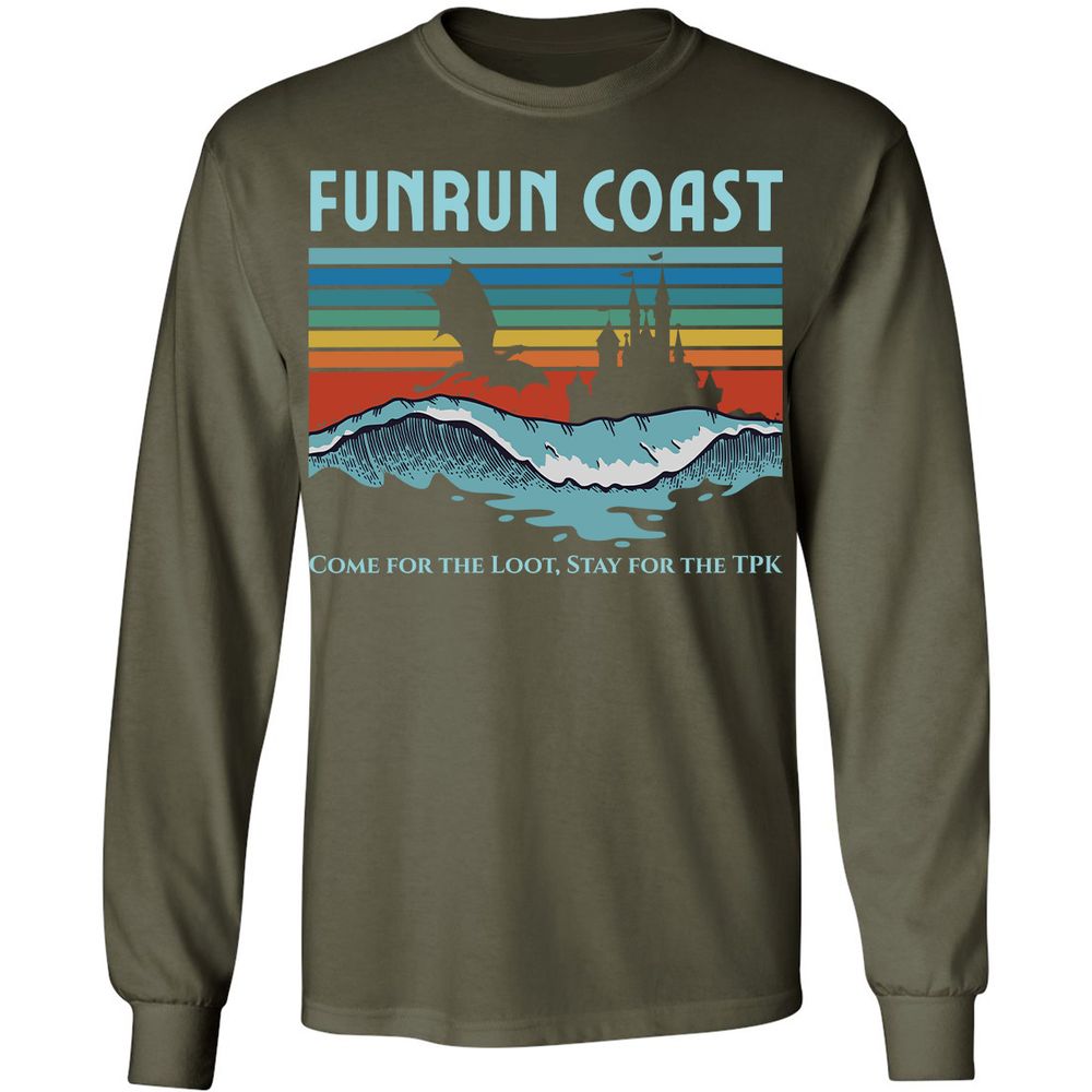 FUNRUN COAST Long Sleeve T-Shirt - Military Green - 16
