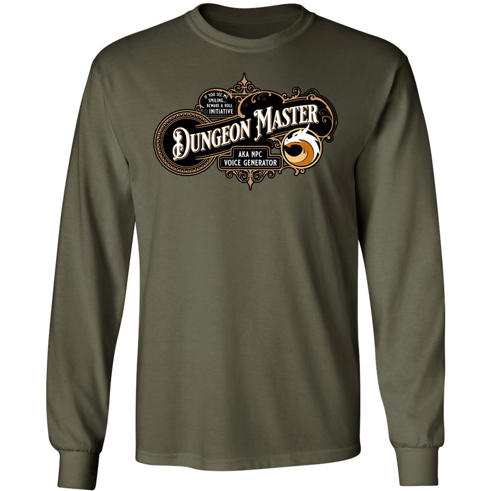 Dungeon Master Long Sleeve T-Shirt - Military Green - 16