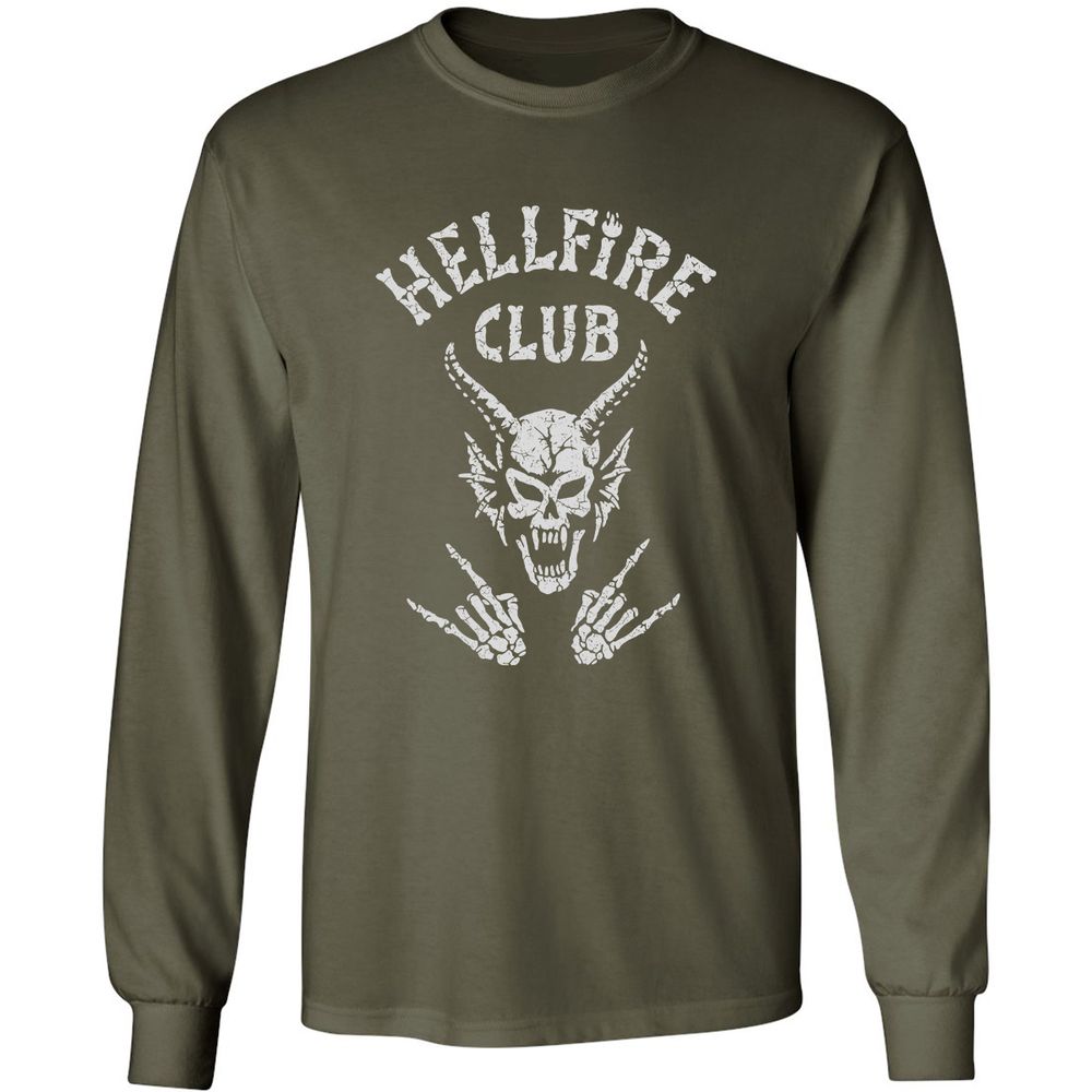 Hellfire Club Long Sleeve T-Shirt - Military Green - 16