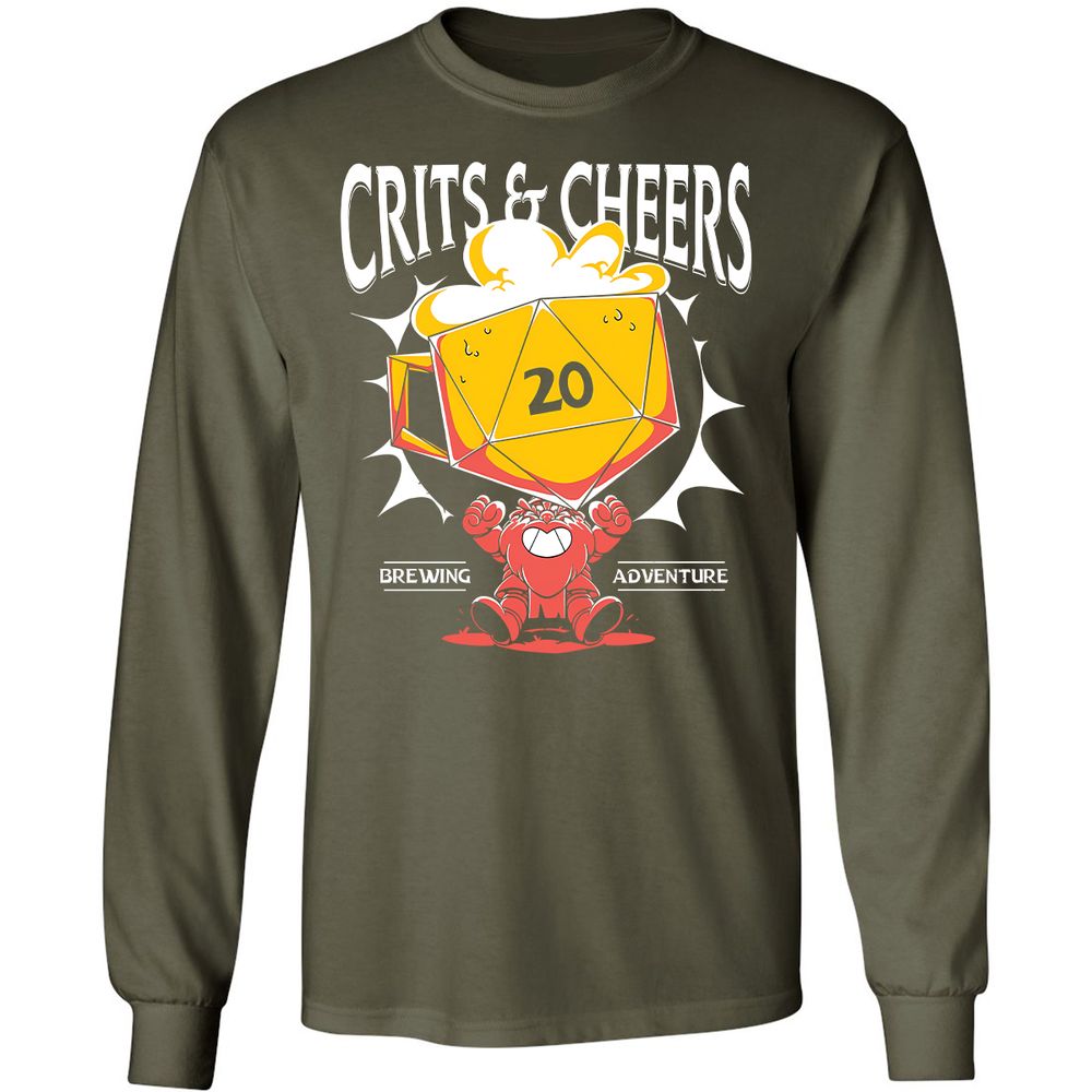 Crits & Cheers Long Sleeve T-Shirt - Military Green - 16