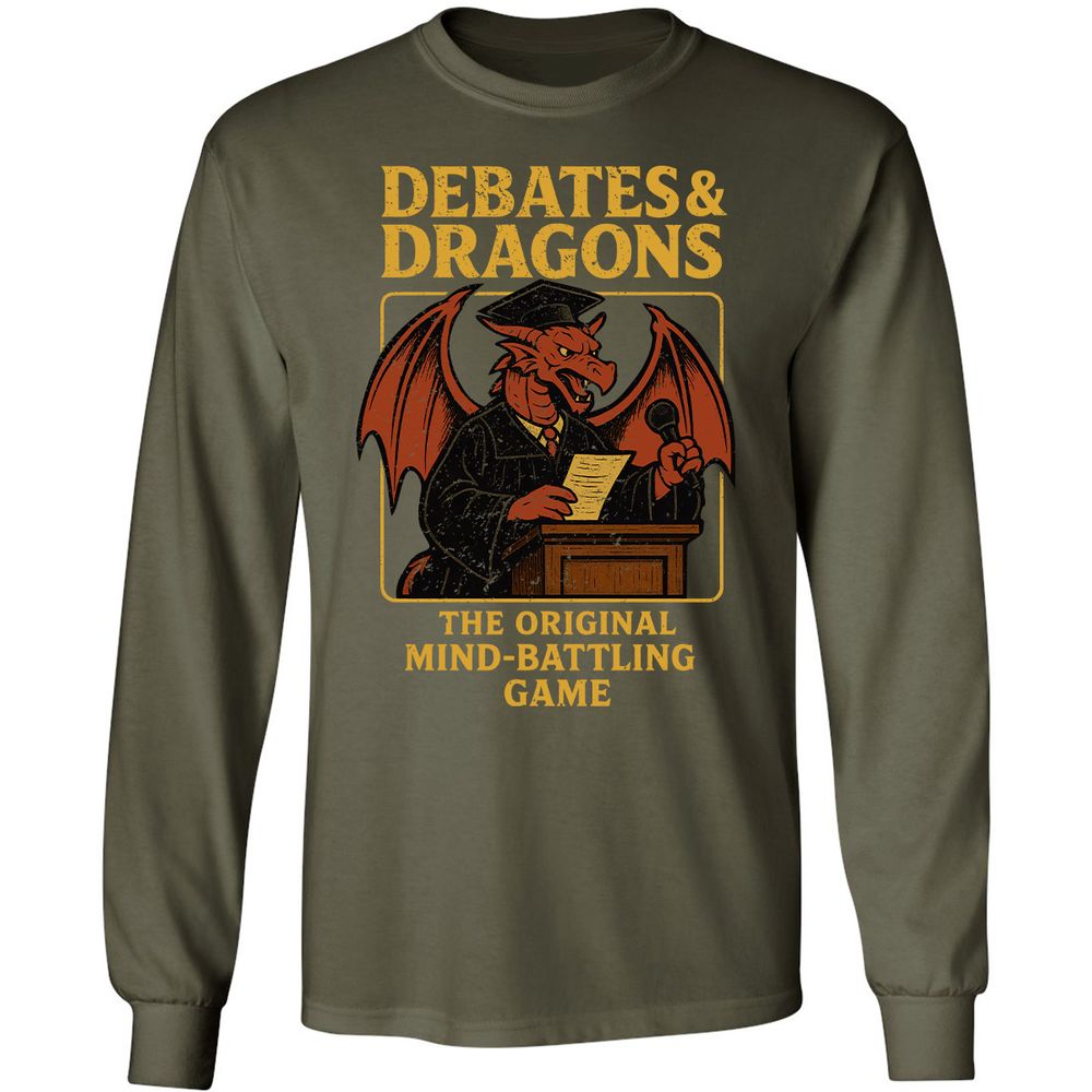 Debates & Dragons Long Sleeve T-Shirt - Military Green - 16