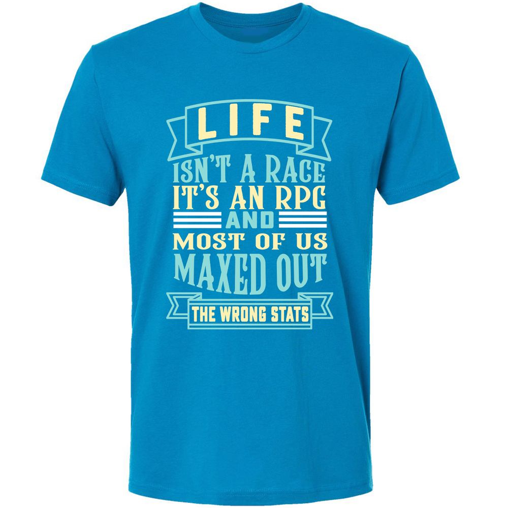 Life Is A RPG Premium Unisex T-Shirt - Turquoise - 16