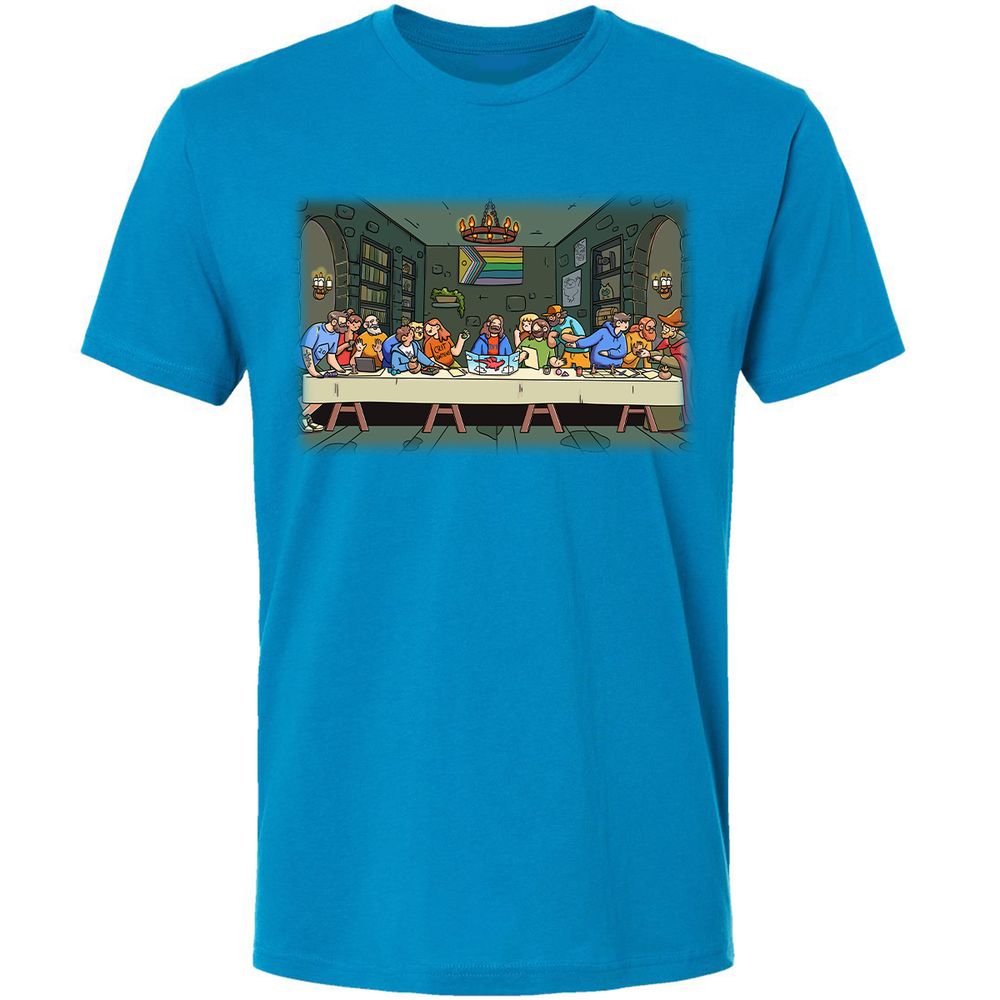 DnD Characters Pride Themed The Last Supper Shirt Premium Unisex T-Shirt - Turquoise - 16