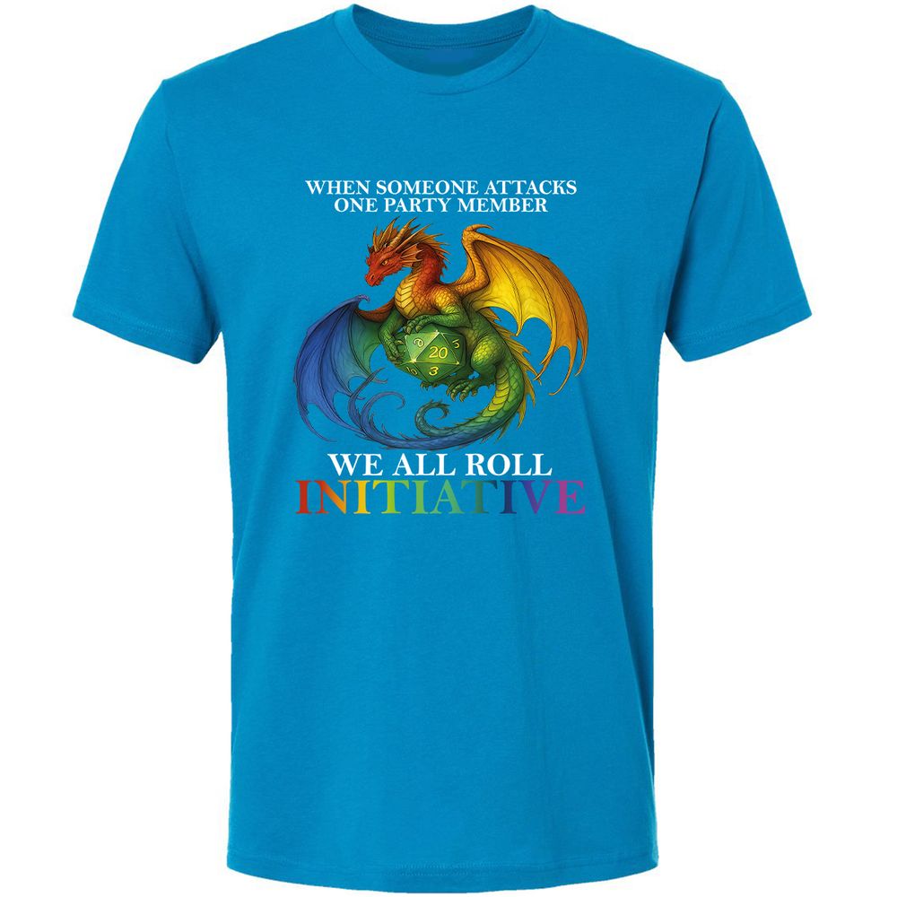 Dragon Roll For Initiative Premium Unisex T-Shirt - Turquoise - 16