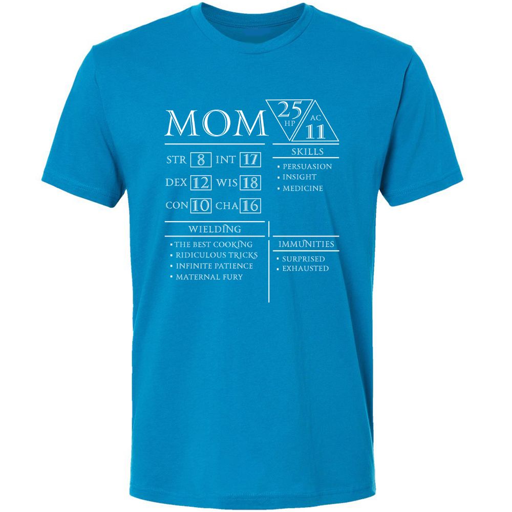 Mom Stats - Turquoise - 16