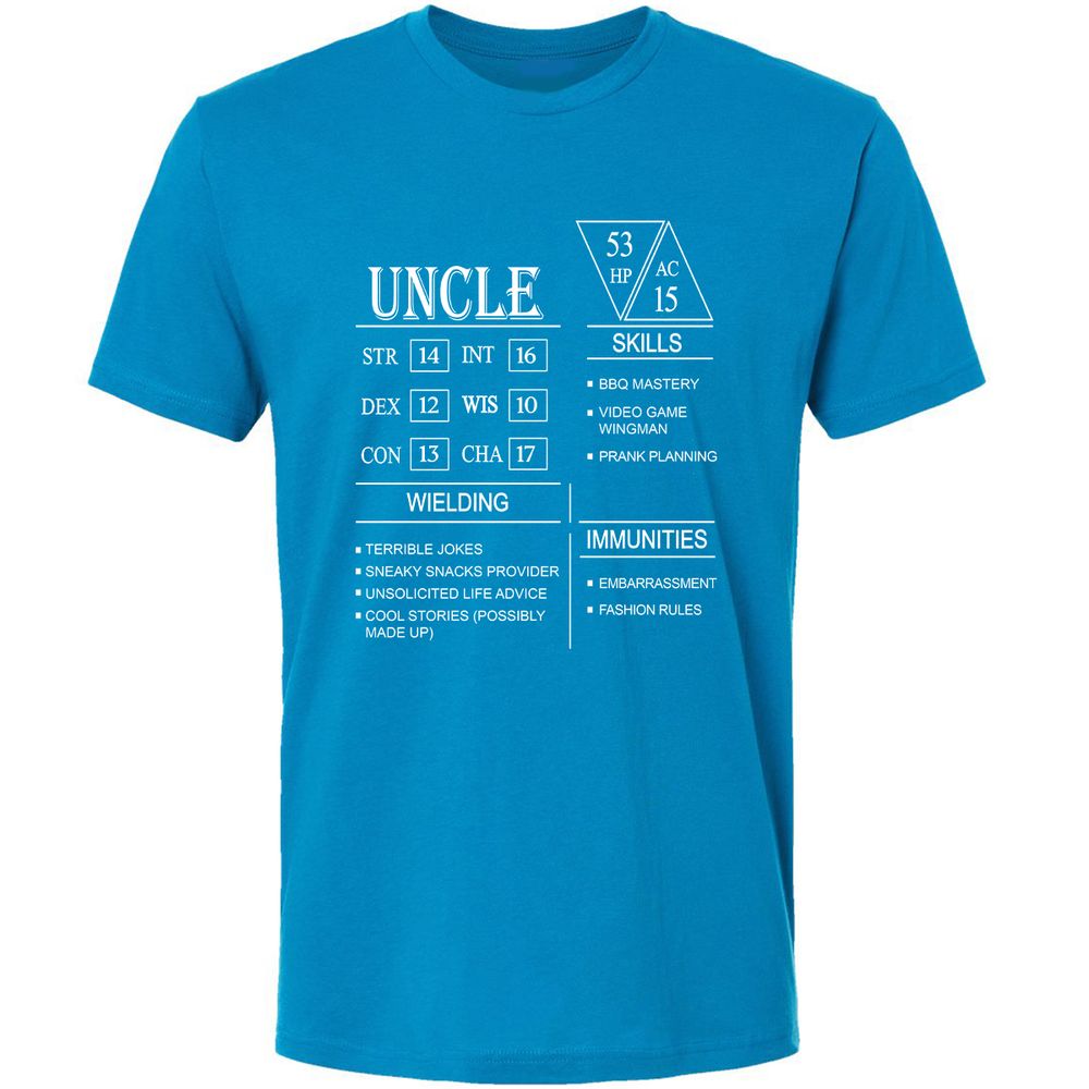 Uncle Stats Premium Unisex T-Shirt - Turquoise - 16