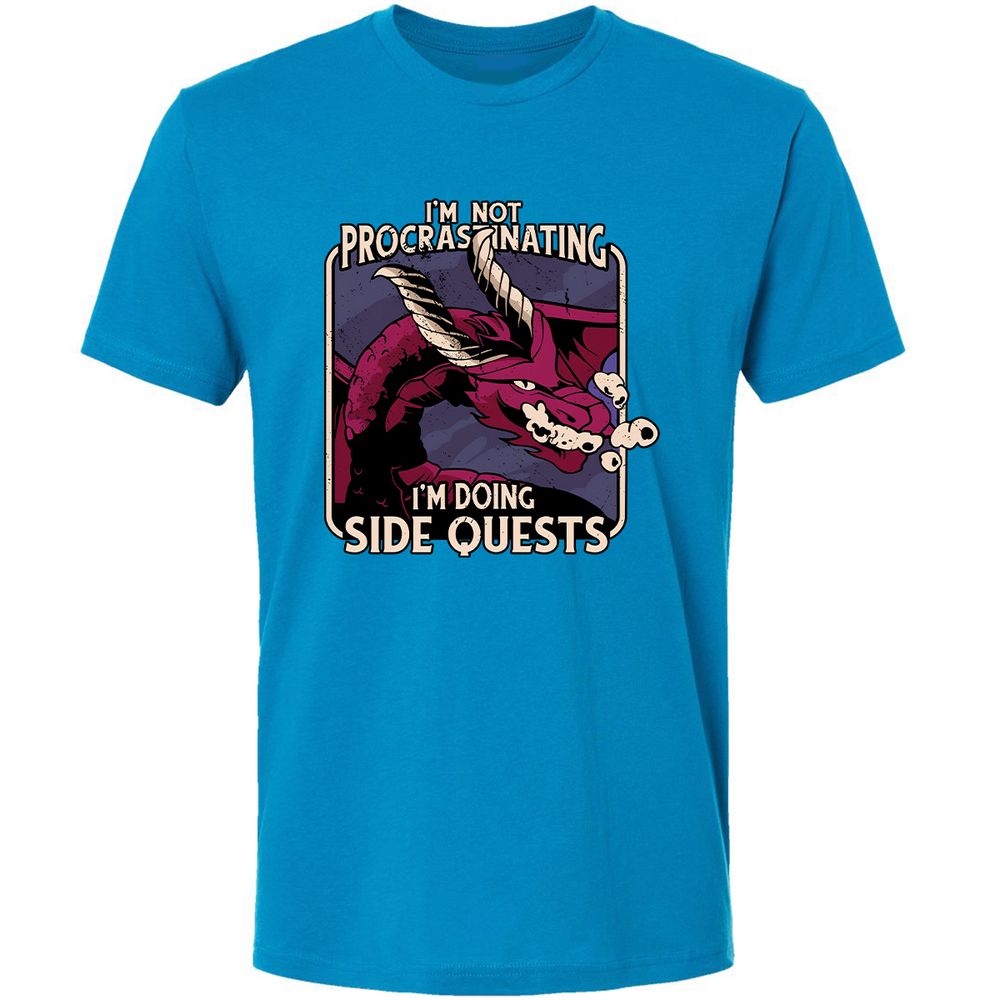 Doing Side Quests Premium Unisex T-Shirt - Turquoise - 16