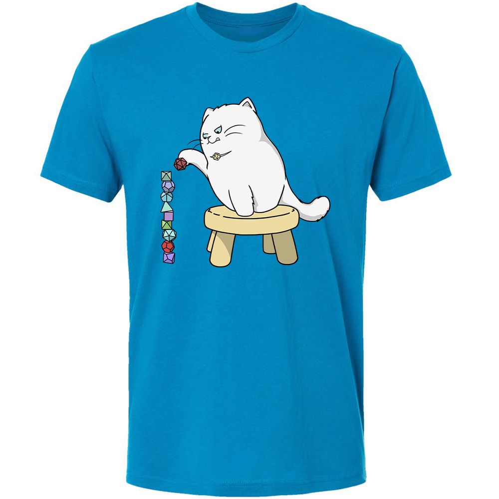 Cat Stacking Dice Premium Unisex T-Shirt - Turquoise - 16