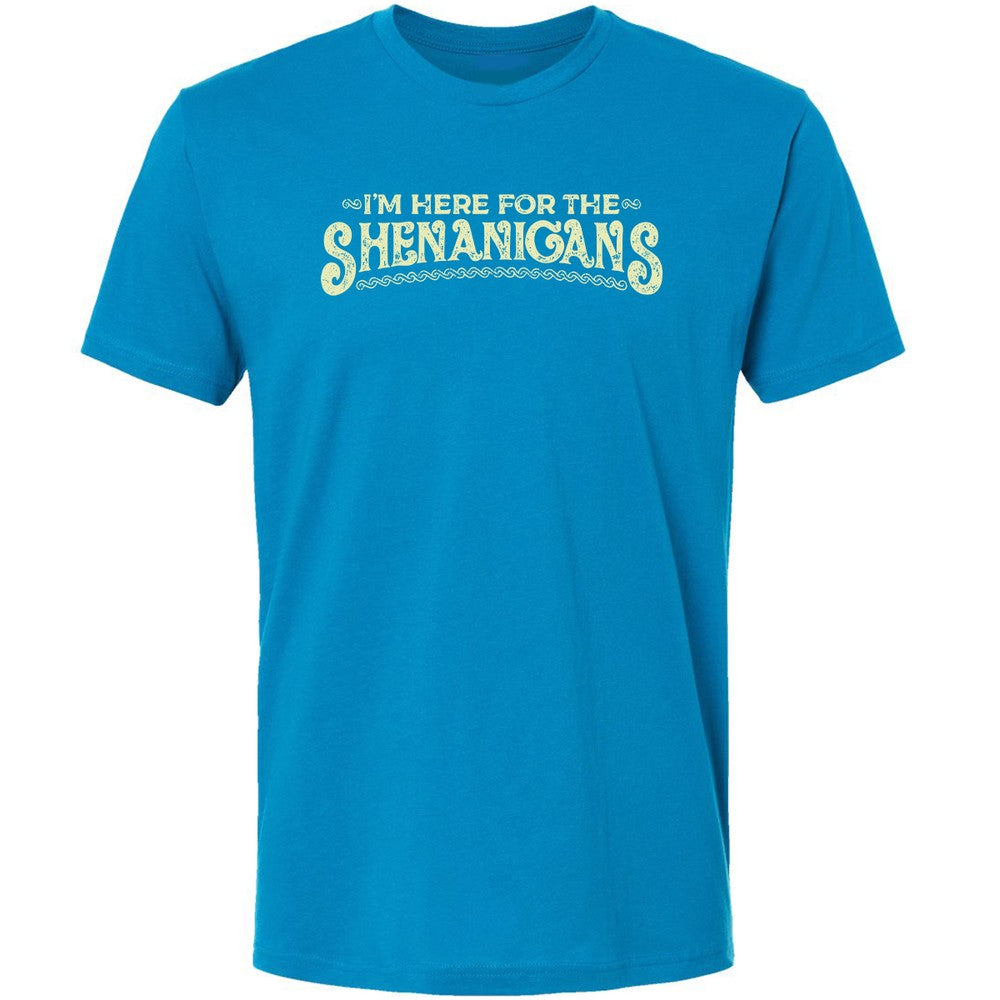 Here For The Shenanigans Premium Unisex T-Shirt - Turquoise - 16