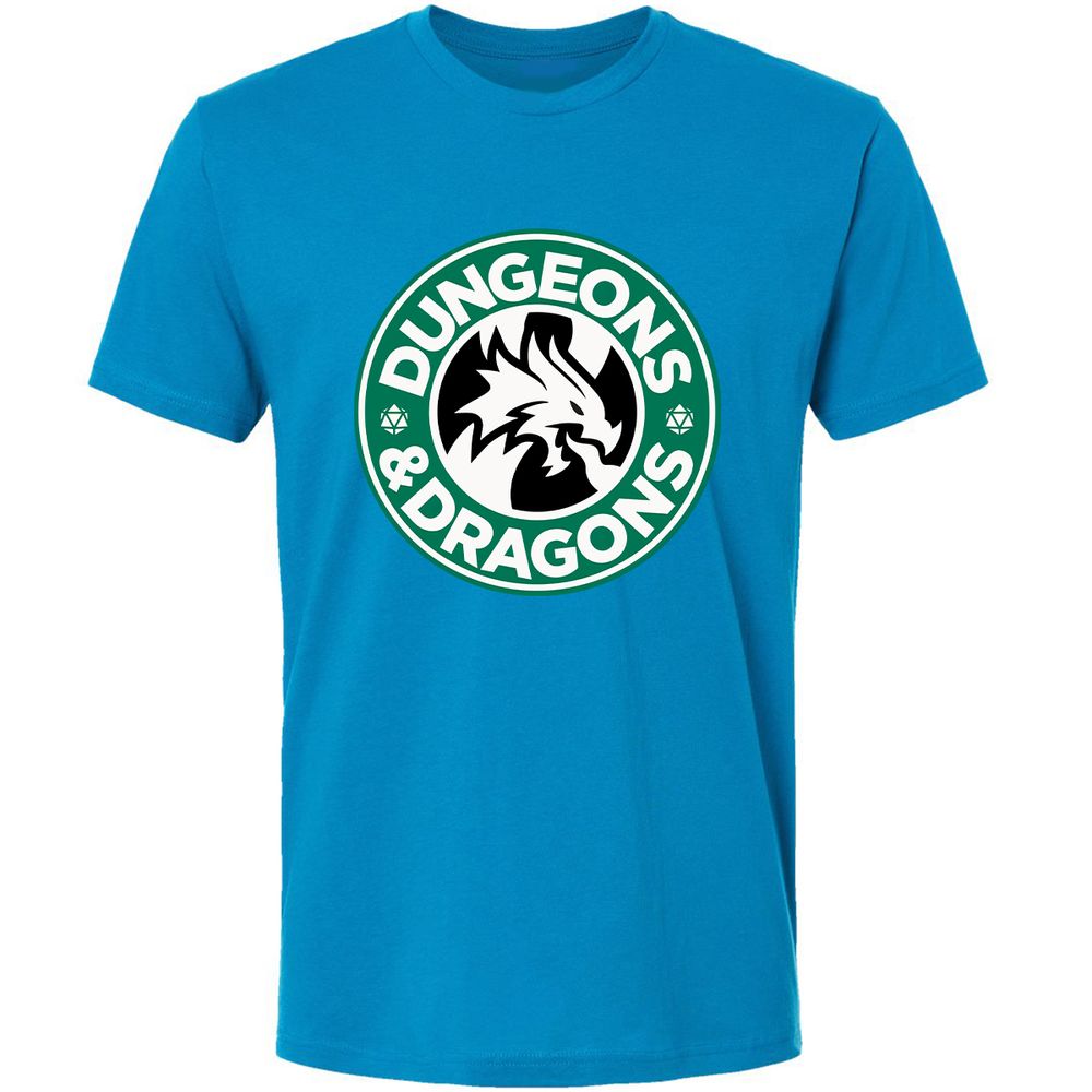 D&D Coffee Premium Unisex T-Shirt - Turquoise - 16
