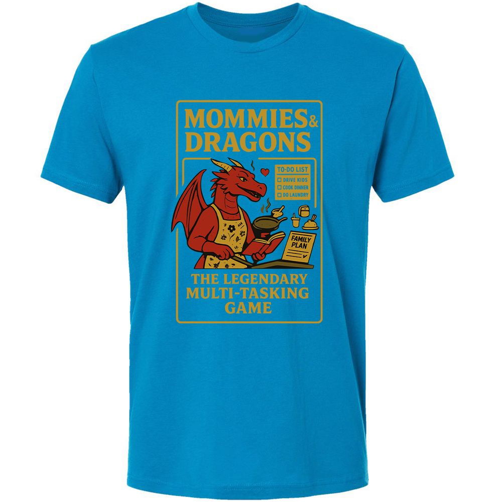 Mommies & Dragons Premium Unisex T-Shirt - Turquoise - 16