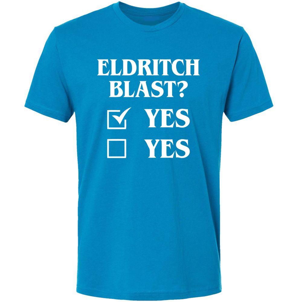 Eldritch Blast Yes Premium Unisex T-Shirt - Turquoise - 16