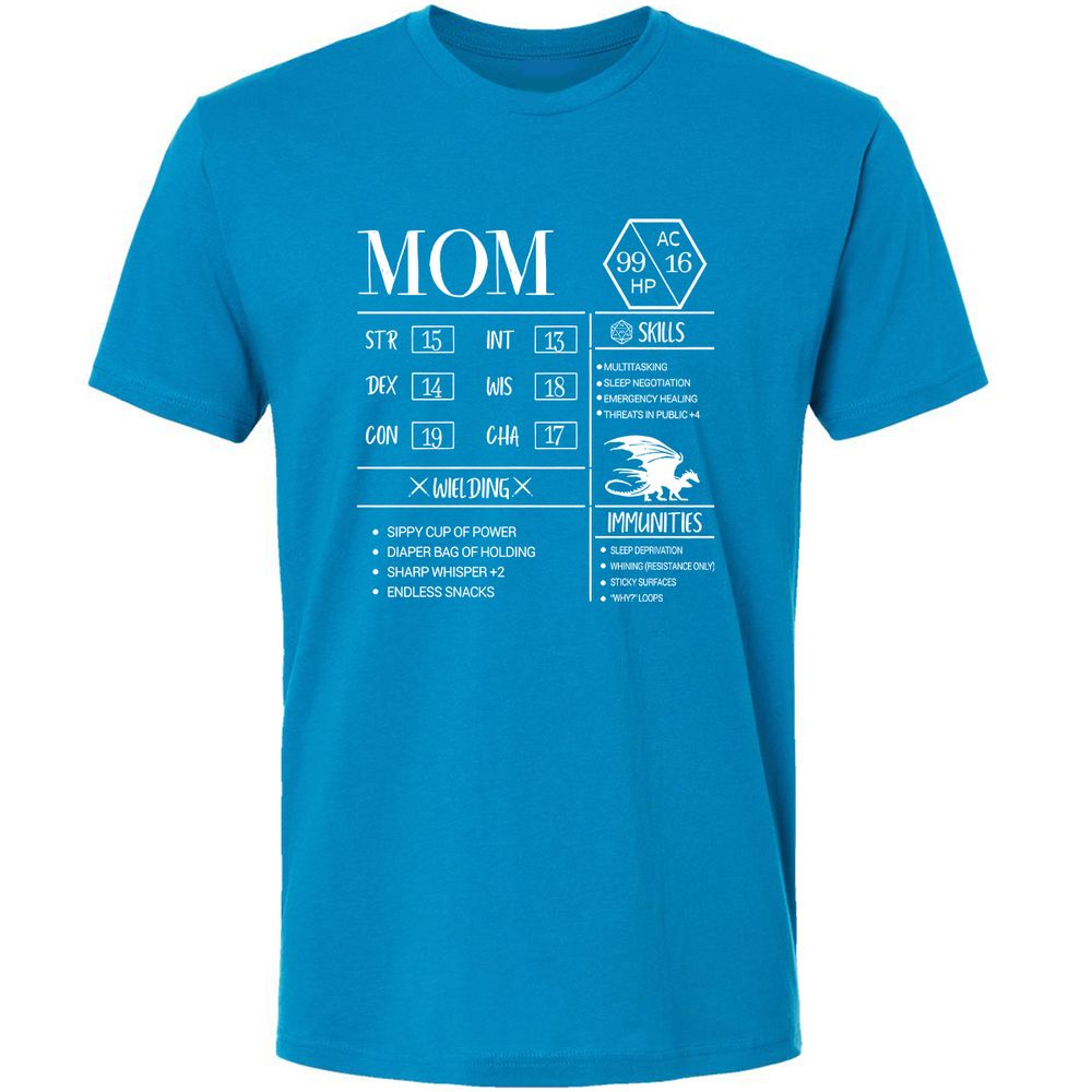 Mom New Premium Unisex T-Shirt - Turquoise - 16