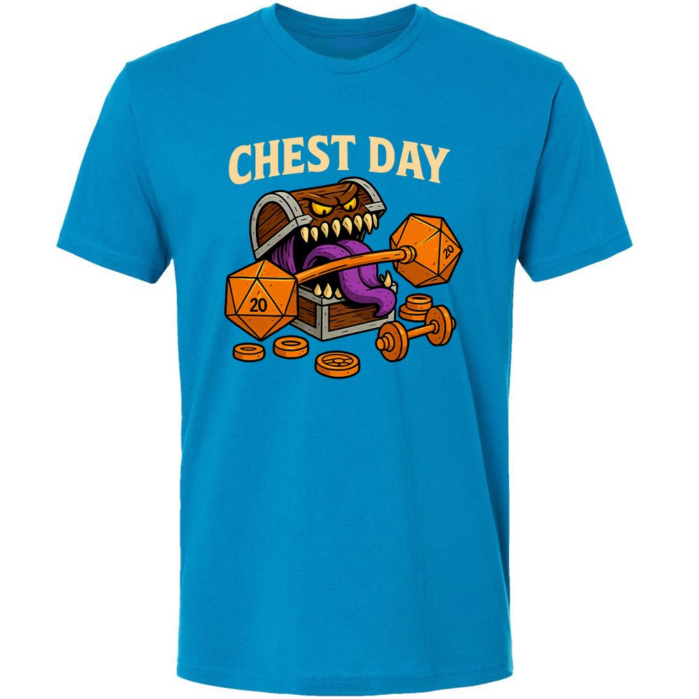 Chest Day Premium Unisex T-Shirt - Turquoise - 16