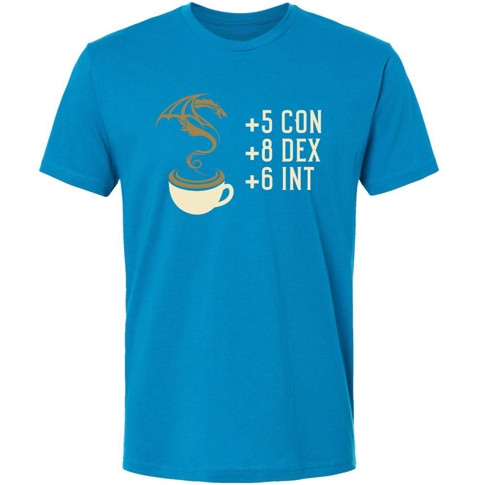 Coffee Dragon Premium Unisex T-Shirt - Turquoise - 16