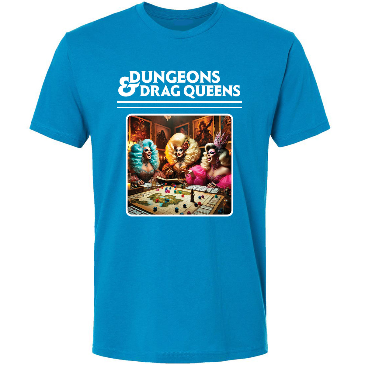 Dungeons & Drag Queens Premium Unisex T-Shirt - Turquoise - 16