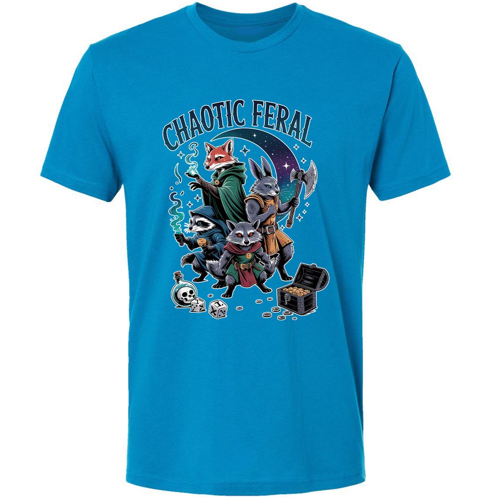 Chaotic Feral Premium Unisex T-Shirt - Turquoise - 16