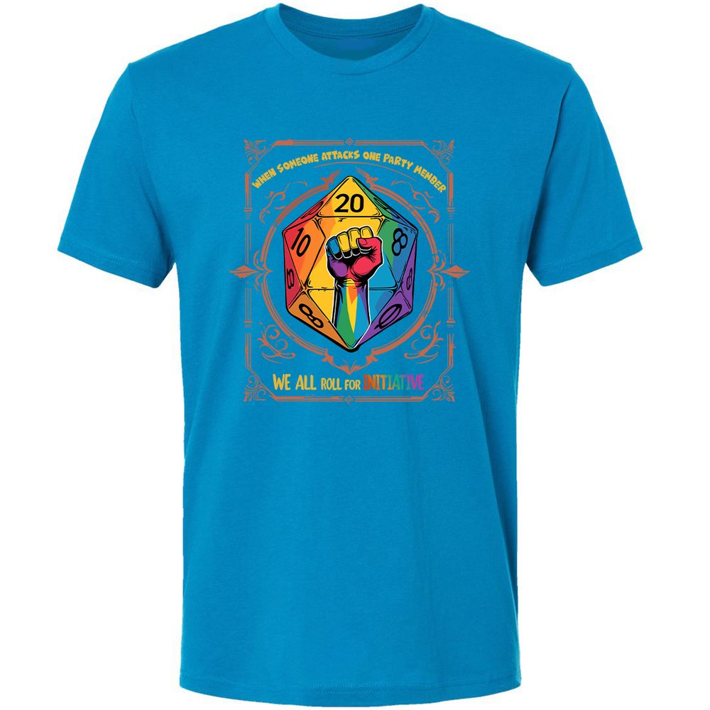 Roll For Initiative Premium Unisex T-Shirt - Turquoise - 16
