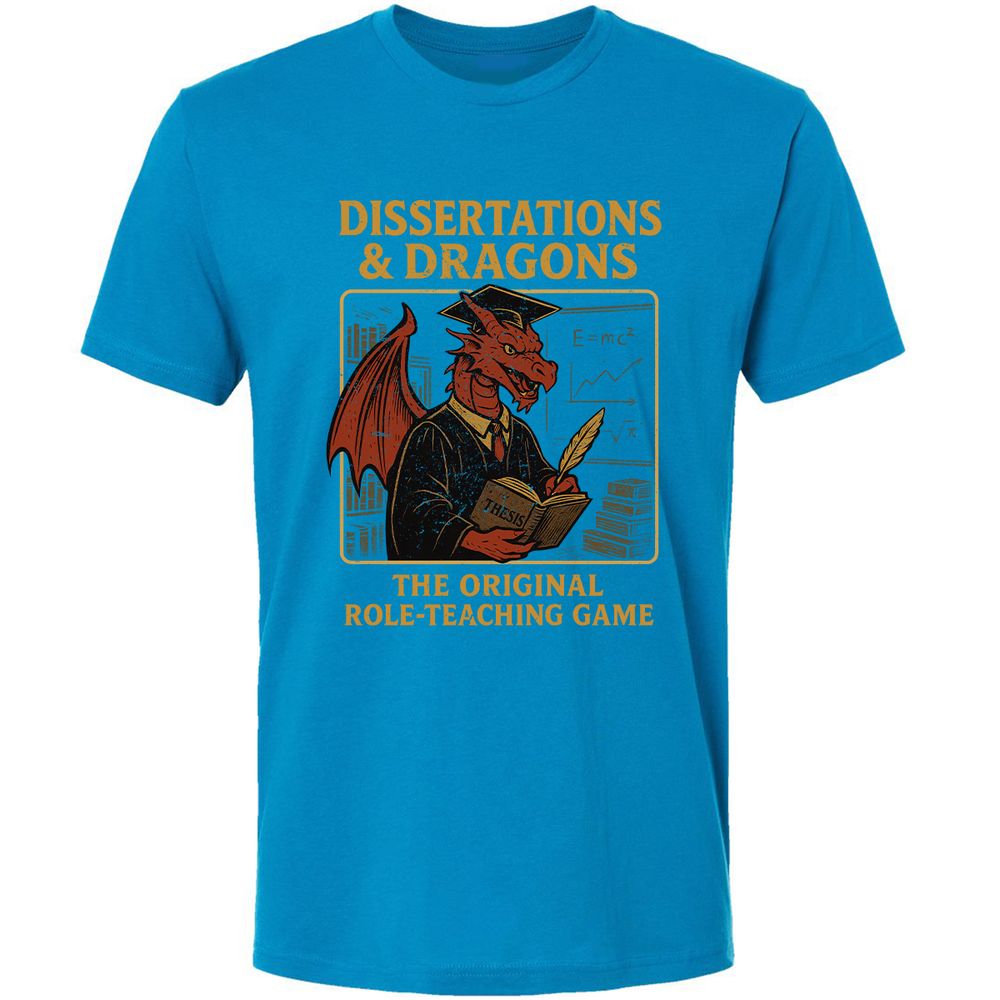 Disserations & Dragons Premium Unisex T-Shirt - Turquoise - 16