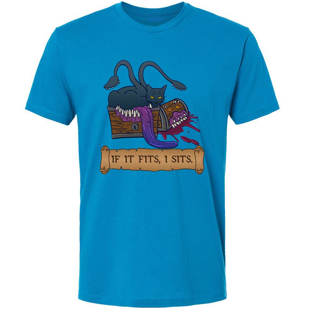 If It Fits I Sits Premium Unisex T-Shirt - Turquoise - 16