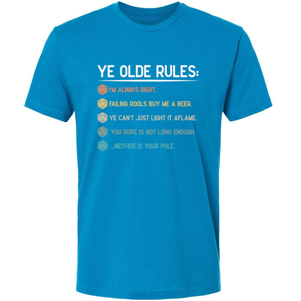 Dungeon Master Rules – Ye Olde RPG Premium Unisex T-Shirt - Turquoise - 16
