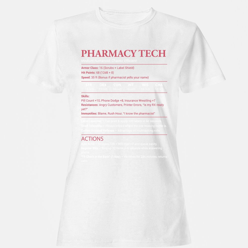 Pharmacy Tech Women's T-Shirt - White - 16